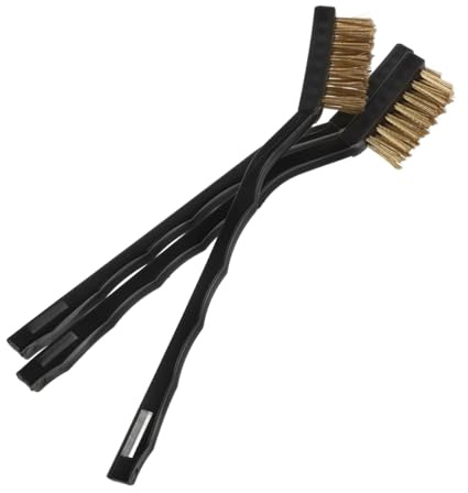 ERINGOGO 3pcs Mini Brass Wire Brushes Rust Removal Cleaning Metal Surface Cleaner for Bricks Stove Sink and Grill Maintenance