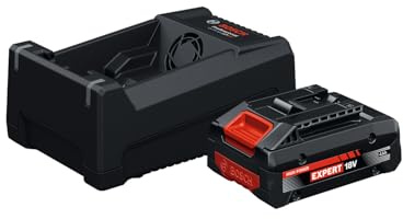 Bosch EXPERT 18V System starter-set haute puissance EXBA18V-40 combiné avec chargeur rapide GAL 12V/18-80 (puissance maxi jusqu’à 2000 W)