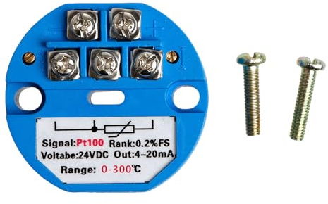 PURPLELILY Temperatur-Transmitter PT100 0-100 ℃/-150 ℃/-300 ℃ 4-20 mA Ausgang DC24 V Ausgangsleistung für effizientes Temperaturmanagement-Potentiometer