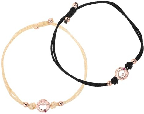 Partnerarmband mit Vibrationsfeedback, 1 Paar, Legierung und Seil | Geflochtenes Design, 1 Paar, für Paare und Handgelenke, Modern, Elegant, Sentimental