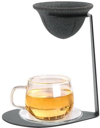 Filtro De Café De Cerámica - Cafeteras De Go-teo De Cerámica | Filtro De Té Reutilizable No Po-roso Con Soporte De Hierro | Colador De Té De Alta Precisión Para Profesionales, Adultos, Cafeterías