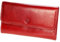 Olivia - Portefeuille en Cuir - Grand Portefeuille Porte Chéquier Femme Pack Cadeau avec Porte clés - Rouge, Cuir