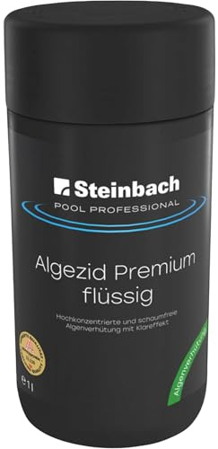 Steinbach Algezid Premium Poolchemie, 1 L, weiß, 9.6 x 9.6 x 20.05 cm
