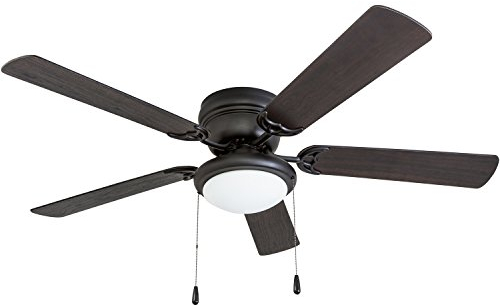 Portage Bay 50251 Hugger 52 Matte Black West Hill Ceiling Fan with Bowl Light Kit