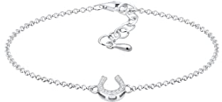 Elli Armband Damen Hufeisen Glücksbringer mit Zirkonia Kristalle in 925 Sterling Silber