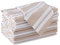 Encasa XO Baumwoll-Servietten Set mit 12 Stück | Franca Beige Streifen | Größe 43x43 cm | Tischservietten | Maschinenwaschbar & Wiederverwendbar