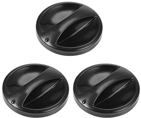 sourcing map Minuteur Boutons Gamme Remplacement Boutons Temps Contrôle Bouton Rond pour Électronique Four Micro-Onde Cuisinier Axe D Forme 3Pcs