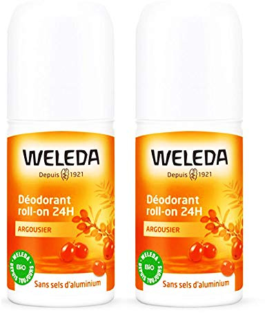 Weleda Déodorant Argousier Roll-on 24H Lot de 2 x 50 ml