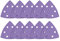 Trend Feuilles abrasives delta en oxyde d'aluminium, 93 mm, grain 240, AB/OSC/240A, lot de 10