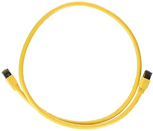 Nippon Labs Cat8 RJ45 3FT Ethernet Patch Internet Network LAN Cable, Indoor/Outdoor, 24AWG Shielded Latest 40Gbps 2000Mhz, Weatherproof S/FTP for Router, PS4, PS5, Xbox, PoE, Switch, Modem (Yellow)