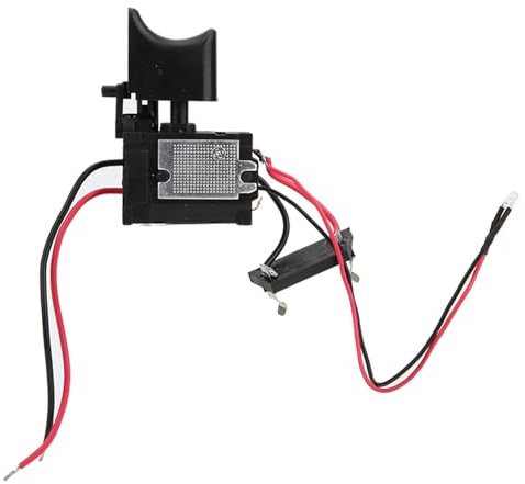 Electric Drill Switch, 7.2 V - 24 V 16A Speed Control Trigger Switch Drill Switch With Small Light for Lithium Battery Cordless Drill