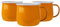 Argon Tableware Coloured Coffee Mugs - 375ml - Pack of 6 - Yellow Metal Insulated Enamel Mugs Lightweight Camping Belly Latte Mug Hot Chocolate Mug
