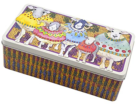 Emma Ball Sheep In Sweaters Large Lidded Storage Tin