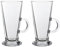 Latte Coffee Glasses, Tall Coffee Mugs with Handle, Large Size Glass, Tall Funnel Clear Glasses for Iced Coffee, Cappuccino, Hot Chocolate, Big Plain Glasses Set of 2, Transparent