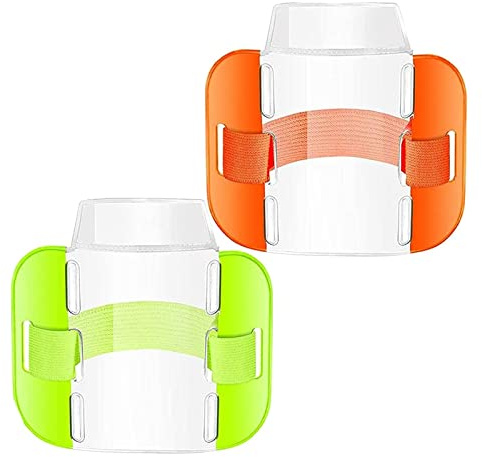 2 porta badge da braccio, porta badge con cinghia regolabile per operatori di emergenza, personale di sicurezza, portiere, magazzini, fabbrica