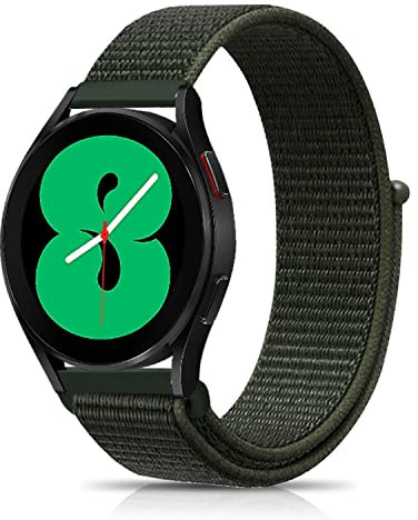 Niboow 20mm Cinturino per Samsung Galaxy Watch Watch 7/6 / 5/4 40mm 44mm / 6 Classic 43mm 47mm / Galaxy Watch FE 40mm, Traspirante Nylon Cinturino per Galaxy Watch 5 Pro 45mm - Verde