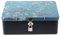 Coffre De Rangement Rectangulaire En Fer Avec Motif Fleur D'Abricot, Boîte Verrouillable Avec Cadenas Et Clés Pour Stockage Et Décoration