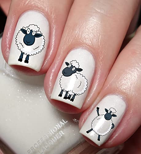 Cute Sheep Nail Art Decal Sticker