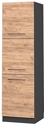 Vicco Armario para Horno Empotrado Fame-Line, Roble Dorado/Antracita, 60 cm