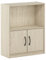 Furinno Gruen 2-Tier Open Shelf Bookcase with 2 Doors Storage, Metropolitan Pine
