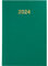 Grafoplás | Agenda 2024 Económica | Día Página | Verde | Tapa Dura | Español | 14,5x21cm | Cubiertas Vinilo | Serie Baviera | Punto de Lectura | Perfecta para Planificar tu Año