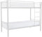 Visual Stocks Litera Juvenil Sencilla de 90x190 - Blanca o Negra - Estructura Metálica - Litera Juvenil con Escalera - Doble Infantil - Modelo BOOL (Blanco)