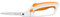 Fiskars Softgrip Stoffschere, Länge: 26 cm, Rostfreie Stahl-Klinge/Kunststoff-Griffe, Weiß, Easy Action, 1070070