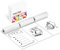 Weißes Selbstklebendes Thermopapier 77mm x 3500mm Kompatibel mit Phomemo M832/M834/M835/M03/M04AS/TP31 Sticker Drucker, Öl- und Wasserfest, Weißes Thermopapier 10 Jahre lang haltbar, 3 Rollen