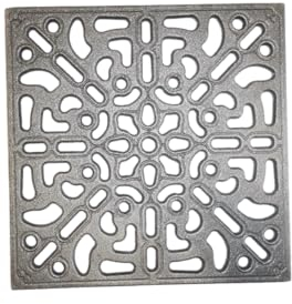 LUNA WAY CAST IRON - Griglia di Ventilazione Decorativa | Design Elegante e Robusto | Adatta per Camini e Stufe | Ottimizza il Flusso d'Aria, Grigio, 25 x 25 cm, Ghisa