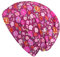 Wollhuhn Jungen/Mädchen Shorties Beanie/Kinder-Mütze Bequem Viele Motive Jersey Zweilagig Gefüttert Übergangszeiten (Öko-Stoffe/Bio) 2024202401 (Shorty Blumen Beere, L)