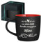 Maverton Tazza da caffè latte o tè in ceramica - 400 ml - Incisione personalizzata - Bicchiere con manico per bevande per Lei - Tazze da colazione per compleanno donna - Interno rosso - sorella