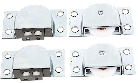 OSALADI 8 Teiliges Schrank Schiebetür Schienen Set Kleiderschrank Türrad Schiebetür Riemenscheibe Schiebe Schranktür Hardware Kleiderschrank Räder Schiebetür Räder Ersatz Set