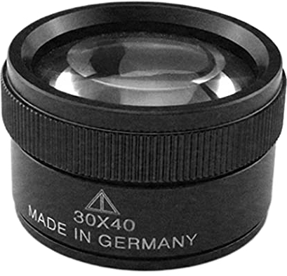 Loupes 30 x Juwelier-Glasauge, tragbare Taschen-Leselupe, Optik-Lupe