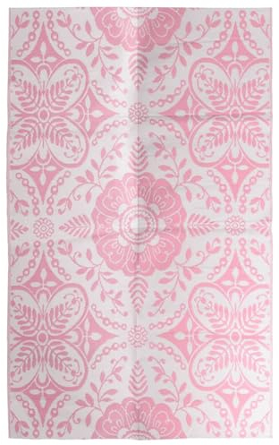 Sufrk Tappeto da Esterni Rosa 190x290 cm in PP,Tappeto per Esterno Balcone Terrazza Tappeto Cucina
