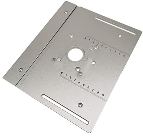 Mesa de aluminio para fresadora, mesa de inserción para bancos de carpintería, fresadora, herramientas de madera, fresadora