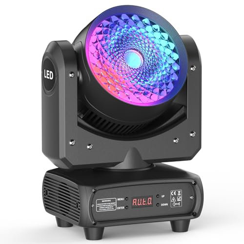 150W LED Cabeza Movil Wash RGBW Beam Luz de Discoteca 2800K-8500K Iluminación de Escenario Focos para Bar Disco Fiesta Club