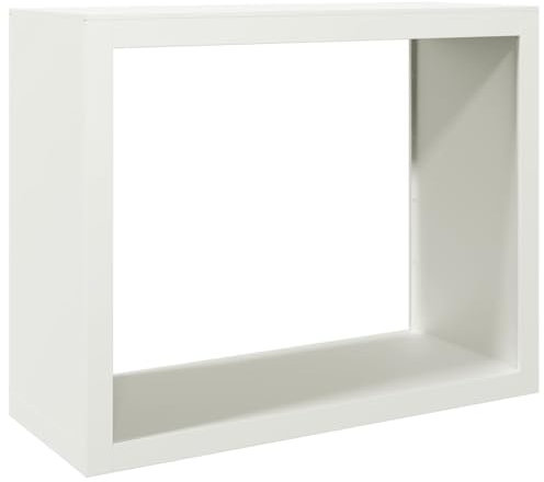 vidaXL Brennholzregal, Kaminholzregal mit Stauraum, Holzregal Holzlager für Brennholz, Außen Feuerholzregal Kaminholzständer, Weiß Stahl