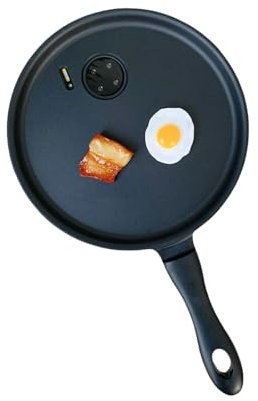 SUUNNY Weird Phone Cases Funny 3D Frying Pan Phone Case for iPhone 12 Mini 11 13 14 15 Pro Max X Xr Xs 8 7 Plus 6 6s SE Pot Camera Protection Soft Cover-For iPhone 15 Plus-EggMeat