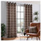 heimtexland ® Ösenschal Cosy mit Woll-Charakter Blickdicht Tartan kariert HxB 240x135 Vorhang Schotten-Karo Deko Gardine Typ899 Khaki-rosa