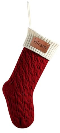 Rainsar Weihnachtsstrumpf Personalisiert mit Namen, Personalisierte Weihnachtsstrümpfe 46cm Große Gestrickte, Christmas Stockings für Feiertags Familienparty Dekoration, Geschenk, 1 Stück