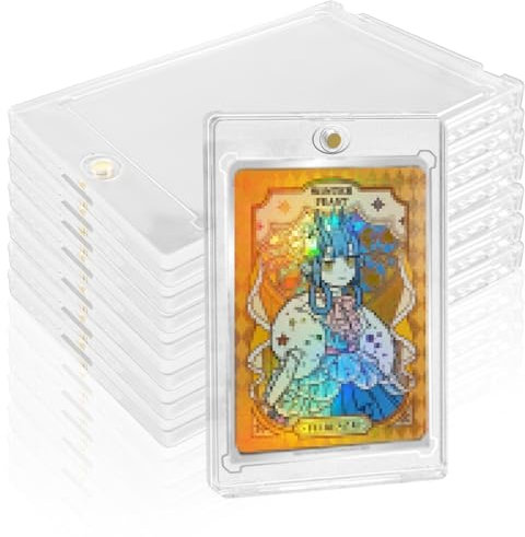 Sammelkarten Hüllen 8PCS 35PT für Pokemon Karten Hüllen Magnetic Toploader Card Holder Transparenter UV-Schutz