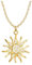 Sofia Milani - Damen Halskette 925 Silber - vergoldet/golden - mit Zirkonia Steinen - Sonnen Anhänger - N0872