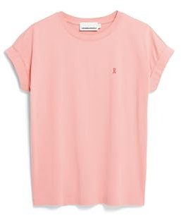 ARMEDANGELS Damen T-Shirt aus Bio-Baumwolle IDAARA T-Shirt Loose Fit Deep Rosalilly