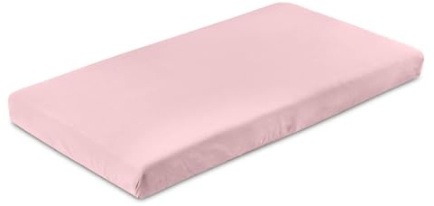 SENSILLO - Spannbettlaken 160x80 cm - Bettlaken aus Baumwolle Jersey - Spannbetttuch Dehnbar, für Kinderbett, mit Gummizug, einfaches Aufziehen, Universal für Mädchen, Jungen - Rosa