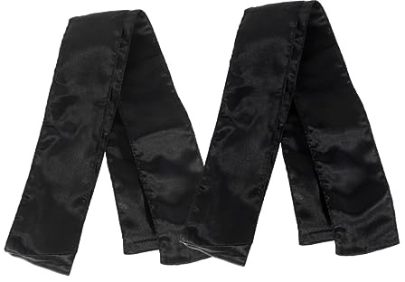 Satin Kopftuch für Frauen, Perückenband Schwarz 2 Stück Mottoparty