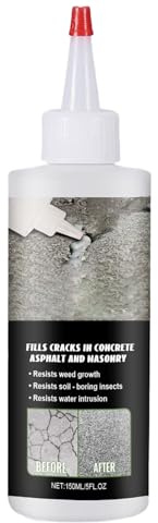 Kaltasphalt - Reparaturasphalt, 15cm Asphalt Rissfüller - 150ml Elastischer Rissfüller für Asphalt, Beton & Teer mit wasserfestem Schutz, ideal zur Reparatur von Einfahrten, Gehwegen & Straßen