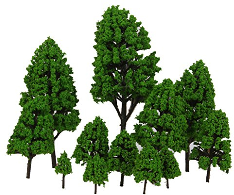 Gazechimp 12pcs 1: 50-1: 500 /2.5-16cm Modell Baum Dekor Bäume Pappeln Modell / Idea auch als Haus Tisch Miniatur Landschaft Dekoration
