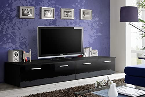 ASM Banc TV - Duo - 200 Cm X 35 Cm X 45 Cm - Noir