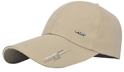 FEOYA - Casquette de Pêche Sports Homme Femme Séchage Rapide Chapeau de Soleil Lègére Respirant Couleur Beige Foncé