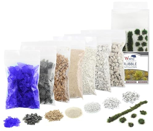 War World Gaming War-Torn City Urban Bauschutt Landschaft Materialien Set - 28mm Tabletop Gelände Landschaft Modellbau Modell Diorama Schlachtfed Wargaming